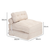 Evie Home Cielo Single Corduroy Sofa Bed