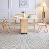 Evie Home 4 Seater Fenella Foldable Dining Table &amp; Chair Set