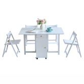 Evie Home 4 Seater Fenella Foldable Dining Table &amp; Chair Set