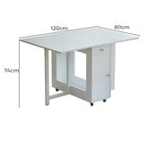 Evie Home 4 Seater Fenella Foldable Dining Table &amp; Chair Set