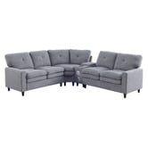 Evie Home Wilmer 5 Seater Chenille Modular Sofa with LED