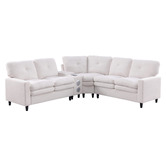 Evie Home Wilmer 5 Seater Chenille Modular Sofa with LED