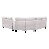 Evie Home Wilmer 5 Seater Chenille Modular Sofa with LED