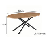 Evie Home Glendale Oval Dining Table
