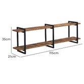 Evie Home Aether 2 Tier Fixed Bracket Shelf