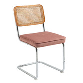 Evie Home Marcel Breuer Cesca Replica Velvet Cantilever Dining Chairs