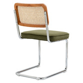 Evie Home Marcel Breuer Cesca Replica Velvet Cantilever Dining Chairs