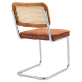 Evie Home Marcel Breuer Cesca Replica Velvet Cantilever Dining Chairs