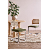 Evie Home Marcel Breuer Cesca Replica Velvet Cantilever Dining Chairs