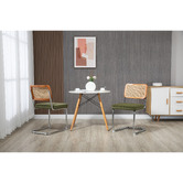 Evie Home Marcel Breuer Cesca Replica Velvet Cantilever Dining Chairs