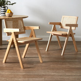 Evie Home Korina Rattan Carver Dining Chair