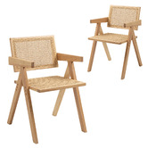 Evie Home Korina Rattan Carver Dining Chair