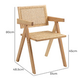 Evie Home Korina Rattan Carver Dining Chair