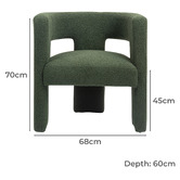 Evie Home Pomaire 3 Legged Boucle Occasional Chair