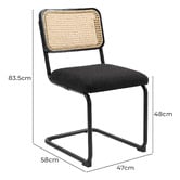 Evie Home Marcel Breuer Cesca Replica Boucle Dining Chairs
