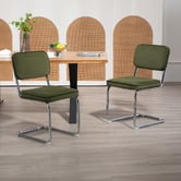 Evie Home Martin Cesca Replica Cantilever Velvet Dining Chairs