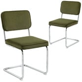 Evie Home Martin Cesca Replica Cantilever Velvet Dining Chairs