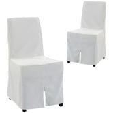 Evie Home Caiden Upholstered Dining Chairs with Slipcovers