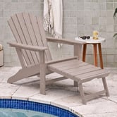 Evie Home Ehommate Outdoor Adirondack Chair with Footrest
