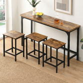 Evie Home 3 Seater Vince Bar Table &amp; Stool Set