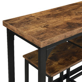 Evie Home 3 Seater Vince Bar Table &amp; Stool Set