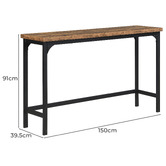 Evie Home 3 Seater Vince Bar Table &amp; Stool Set