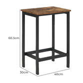 Evie Home 3 Seater Vince Bar Table &amp; Stool Set