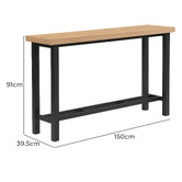 Evie Home 3 Seater Ellery Bar Table &amp; Stool Set