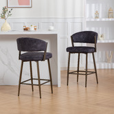 Evie Home 66cm Chacino Velvet Bar Stools