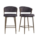Evie Home 66cm Chacino Velvet Bar Stools