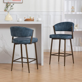 Evie Home 66cm Chacino Velvet Bar Stools