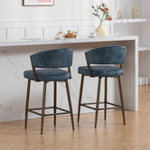 Evie Home 66cm Chacino Velvet Bar Stools