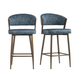 Evie Home 66cm Chacino Velvet Bar Stools