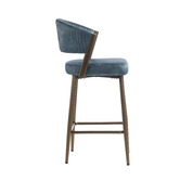 Evie Home 66cm Chacino Velvet Bar Stools