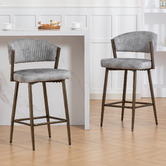 Evie Home 66cm Chacino Velvet Bar Stools
