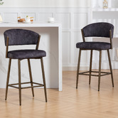 Evie Home 66cm Chacino Velvet Bar Stools