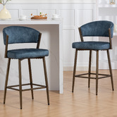 Evie Home 66cm Chacino Velvet Bar Stools