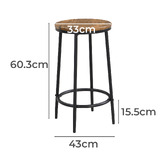 Evie Home 3 Seater Myra Bar Table &amp; Stool Set