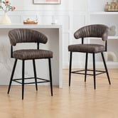 Evie Home 66cm Entice Faux Leather Bar Stools