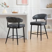 Evie Home 66cm Entice Faux Leather Bar Stools