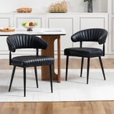 Evie Home Entice Faux Leather Dining Chairs