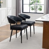 Evie Home Entice Faux Leather Dining Chairs