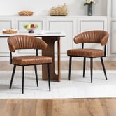 Evie Home Entice Faux Leather Dining Chairs