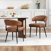 Evie Home Entice Faux Leather Dining Chairs