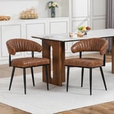 Evie Home Entice Faux Leather Dining Chairs