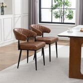 Evie Home Entice Faux Leather Dining Chairs