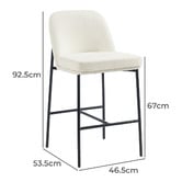 Evie Home 67cm Kendra Upholstered Bar Stools