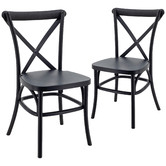 Bistro Five Juniper Cross Back Outdoor Dining Chairs