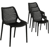 Bistro Five Black Wolfe Outdoor Dining Chairs