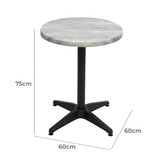 Bistro Five Byram Round Outdoor Cafe Table 60cm